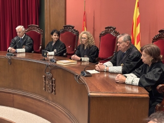 La presidenta del TSJ de Cataluña durante el acto